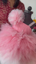 Load and play video in Gallery viewer, BT1505 Petal Pirouette: Blush Pink Ruffled Mommy &amp; Me Gowns
