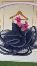 Load and play video in Gallery viewer, BT1378 Flower Crinoline Partywear Birthday Frock
