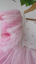 Load and play video in Gallery viewer, BT1554 Pastel Pearl Beaded  Birthday Frock
