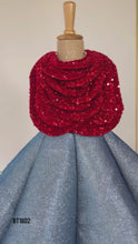 Load and play video in Gallery viewer, BT1802 Starlight Soirée: Midnight Blue Sequin Dress for Little Dreamers
