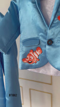 Load and play video in Gallery viewer, BT1862 Sky Blue Charisma: Daddy &amp; Me Suit Set
