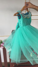 Load and play video in Gallery viewer, BT1512 Aqua Gemstone Garden Dress - A Sparkle of Joy
