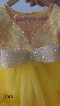 Load and play video in Gallery viewer, BT1476 Gold Yellow Luxury Bling Party wear
