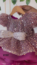 Load and play video in Gallery viewer, BT1597 Burgundy Bliss Sparkle Elegance Party Dress
