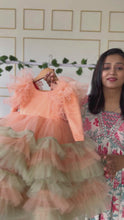 Load and play video in Gallery viewer, BT1576 Multicolour Winter Party Wear with Ruffles
