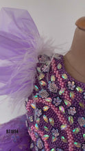 Load and play video in Gallery viewer, BT1894 Lilac Princess - Bejeweled Party Dress for Your Little Star ✨
