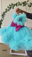 Load and play video in Gallery viewer, BT1629 Pompom Party Wear Frock For Baby Girls
