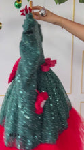 Load and play video in Gallery viewer, BT1719 Bling Xmas Theme Party Wear For Baby Girls
