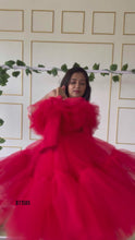 Load and play video in Gallery viewer, BT1585 Multicolour Winter Party Wear with Ruffles
