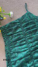 Load and play video in Gallery viewer, BT1624 Emerald Elegance: Chic Shimmer Dress for Tiny Trendsetters
