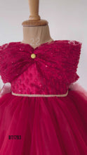 Load and play video in Gallery viewer, BT1793 Regal Ruby Blossom Gown
