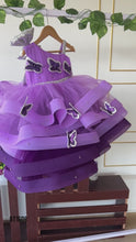 Load and play video in Gallery viewer, BT1608 Enchanted Amethyst Dress - A Royal Rendezvous of Style!
