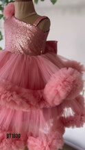 Load and play video in Gallery viewer, BT1800 Enchanted Pink Princess Gown - Baby Party Wear
