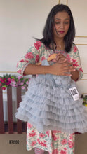 Load and play video in Gallery viewer, BT1592 Whimsical Pastel Ruffle Blossom Dress
