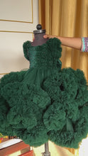 Load and play video in Gallery viewer, BT1483 Enchanted Forest Princess - Exquisite Green Party Dress for Your Little Charmer&quot;
