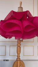 Load and play video in Gallery viewer, BT1865 Ruby Rhapsody: Red Sequin Enchantment Gown
