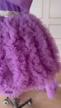 Load and play video in Gallery viewer, BT1459 Lavender Luxe Ruffle Dress - Let Her Shine on Her Big Day!
