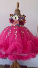 Load and play video in Gallery viewer, BT1861 Whimsical Wings: Floral Fantasy Dress
