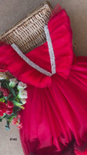 Load and play video in Gallery viewer, BT1462 High Low Double Color Ruffle Party Wear
