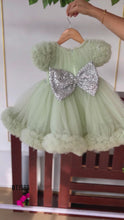 Load and play video in Gallery viewer, BT1588 Mint Whisper Tulle Baby Party Dress
