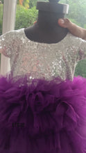 Load and play video in Gallery viewer, BT1630 Long Tail Sequins Birthday Party Wear Frock For Baby Girls
