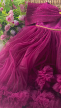 Load and play video in Gallery viewer, BT1383 Plum Perfection Bow-Accent Party Dress for Little Charms
