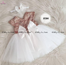 Load image into Gallery viewer, BT394 White Sequins Frock
