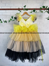 Load image into Gallery viewer, BT1327 Multicolour Party Wear Frock with Embellished Hand Made Flowers
