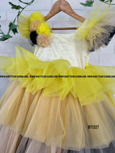 Load image into Gallery viewer, BT1327 Multicolour Party Wear Frock with Embellished Hand Made Flowers
