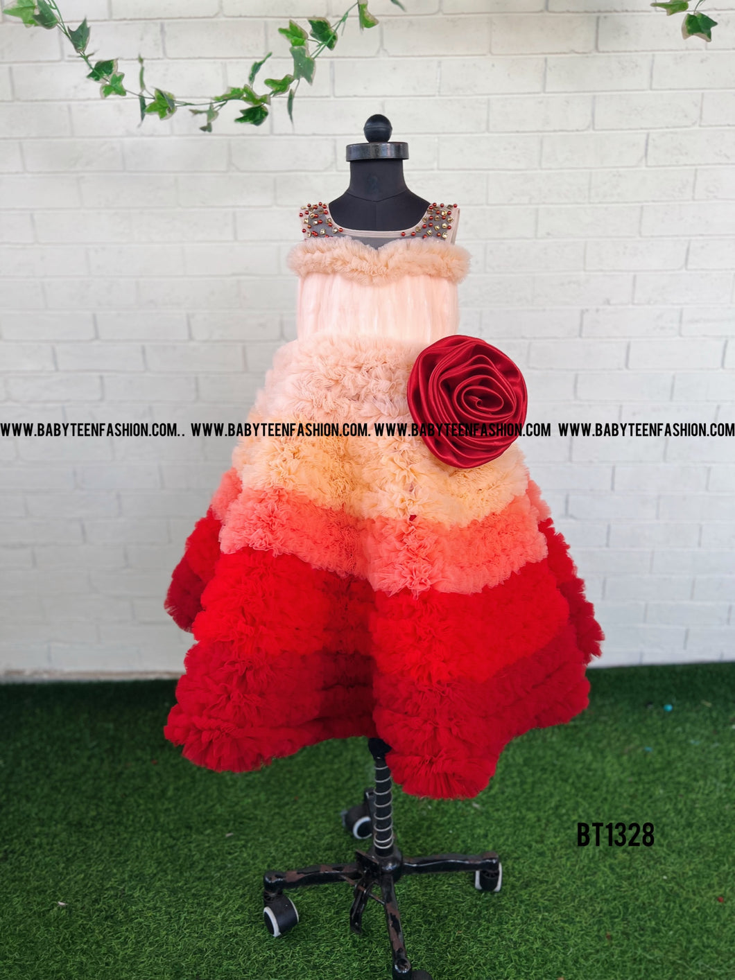 BT1328 Sunset Serenade – Baby’s Ombre Party Dress