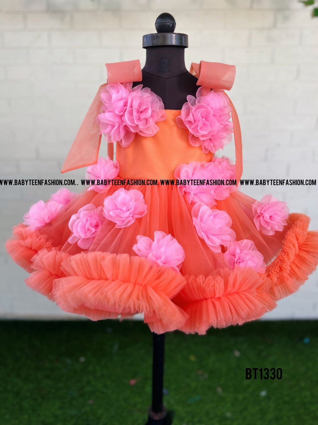 BT1330 Flower Theme Bouncy Birthday Gown