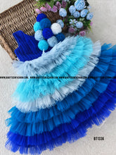 Load image into Gallery viewer, BT1336 Ocean Whispers – Cascading Blue Layered Dress
