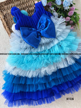 Load image into Gallery viewer, BT1336 Ocean Whispers – Cascading Blue Layered Dress
