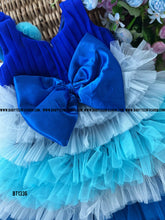 Load image into Gallery viewer, BT1336 Ocean Whispers – Cascading Blue Layered Dress
