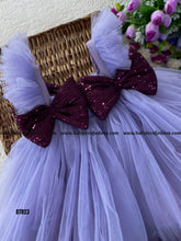 Load image into Gallery viewer, BT823 Semi Partywear Double Bow Frock with Ruffle
