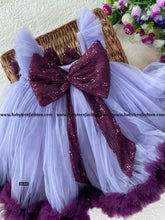 Load image into Gallery viewer, BT823 Semi Partywear Double Bow Frock with Ruffle
