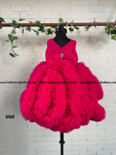 Load image into Gallery viewer, BT835 Luxury Hot Pink Heavy Cloud Gown For Birthdays for Baby and Teenage Girls
