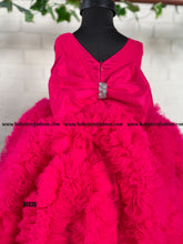 Load image into Gallery viewer, BT835 Luxury Hot Pink Heavy Cloud Gown For Birthdays for Baby and Teenage Girls
