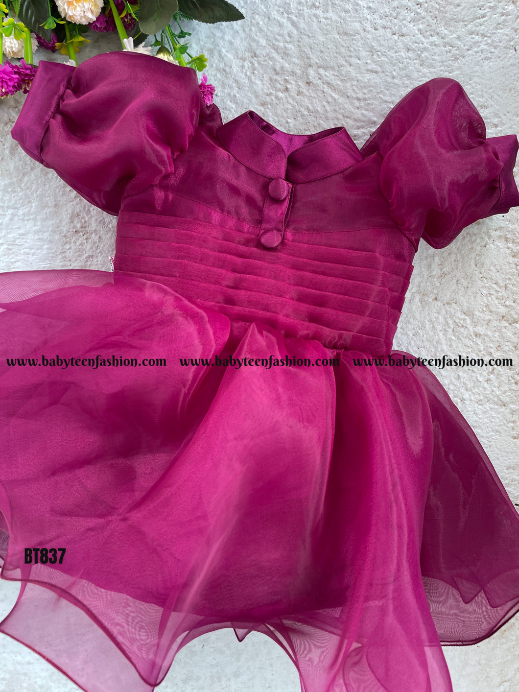 BT837 Organza Semi Party Wear Frock