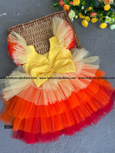 Load image into Gallery viewer, BT541 Sunset Theme Birthday Frock
