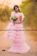 Load image into Gallery viewer, BT840 Baby Pink Multilayer Frock Detachable Long Princess Trail Baby and Teenage Girls
