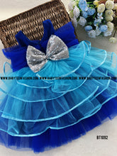 Load image into Gallery viewer, BT1092 Gleaming Sapphire Soirée Frock - Infants&#39; Celebration Attire
