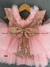 Load image into Gallery viewer, BT560 Baby Pink Party Wear Neckline Frock
