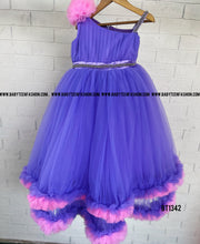 Load image into Gallery viewer, BT1342 Lavender Double Ruffled  Partywear Frock
