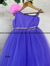 Load image into Gallery viewer, BT1342 Lavender Double Ruffled  Partywear Frock

