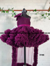 Load image into Gallery viewer, BT1096 Cloud Ruffles Frock Detachable Trail
