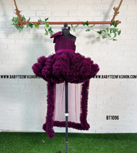 Load image into Gallery viewer, BT1096 Plum Perfection  Baby’s Luxe Celebration Gown
