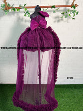 Load image into Gallery viewer, BT1096 Plum Perfection  Baby’s Luxe Celebration Gown
