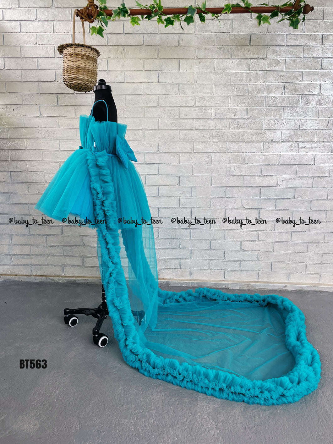 BT563 Long Trail Birthday Frock in Ocean Theme