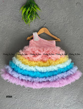 Load image into Gallery viewer, BT564 Multicolor Party wear Frock with Pearls
